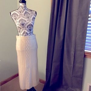 Ralph Lauren Winter White Cable Knit Skirt - PS